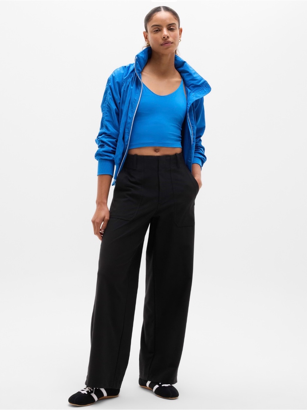 NWT Athleta Skyline Wide Leg Black Pant Sz 6/T